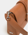 Bolso cartera Joyce color cuero cierre cordón
