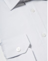 Pearl gray checkered cotton dress shirt