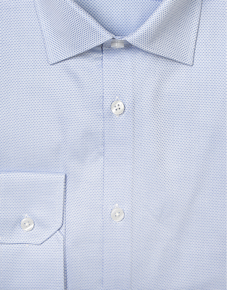 Camisa vestir algodón estructura celeste