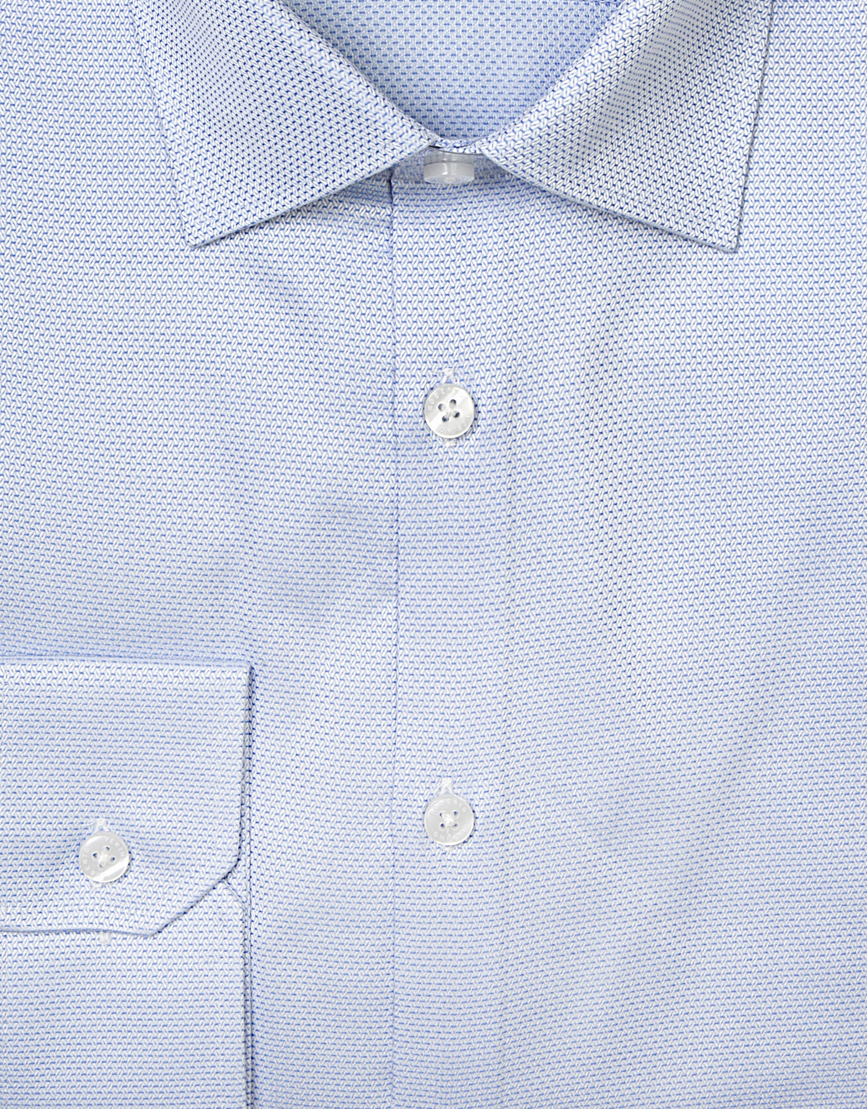 Camisa vestir algodón estructura celeste