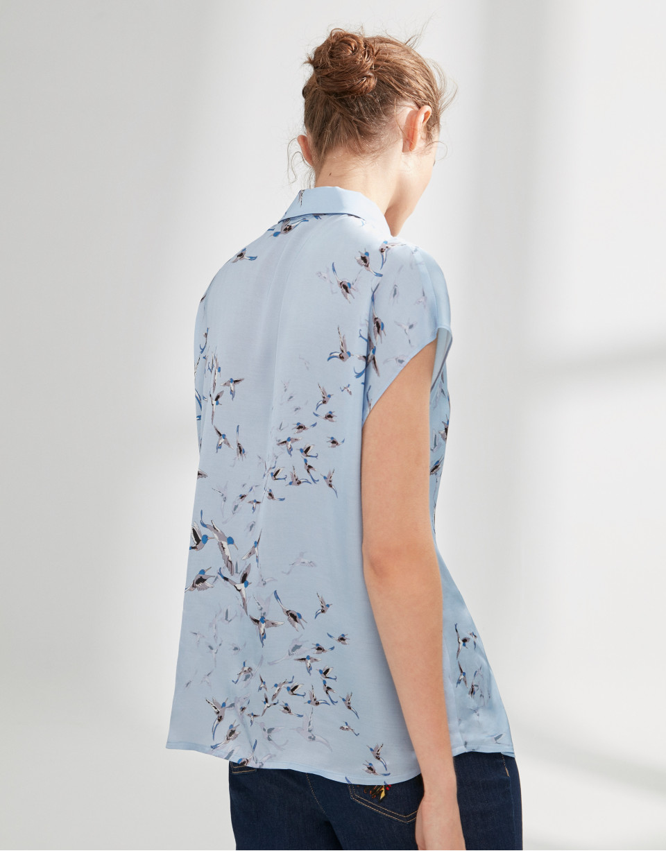 Blusa japonesa azul