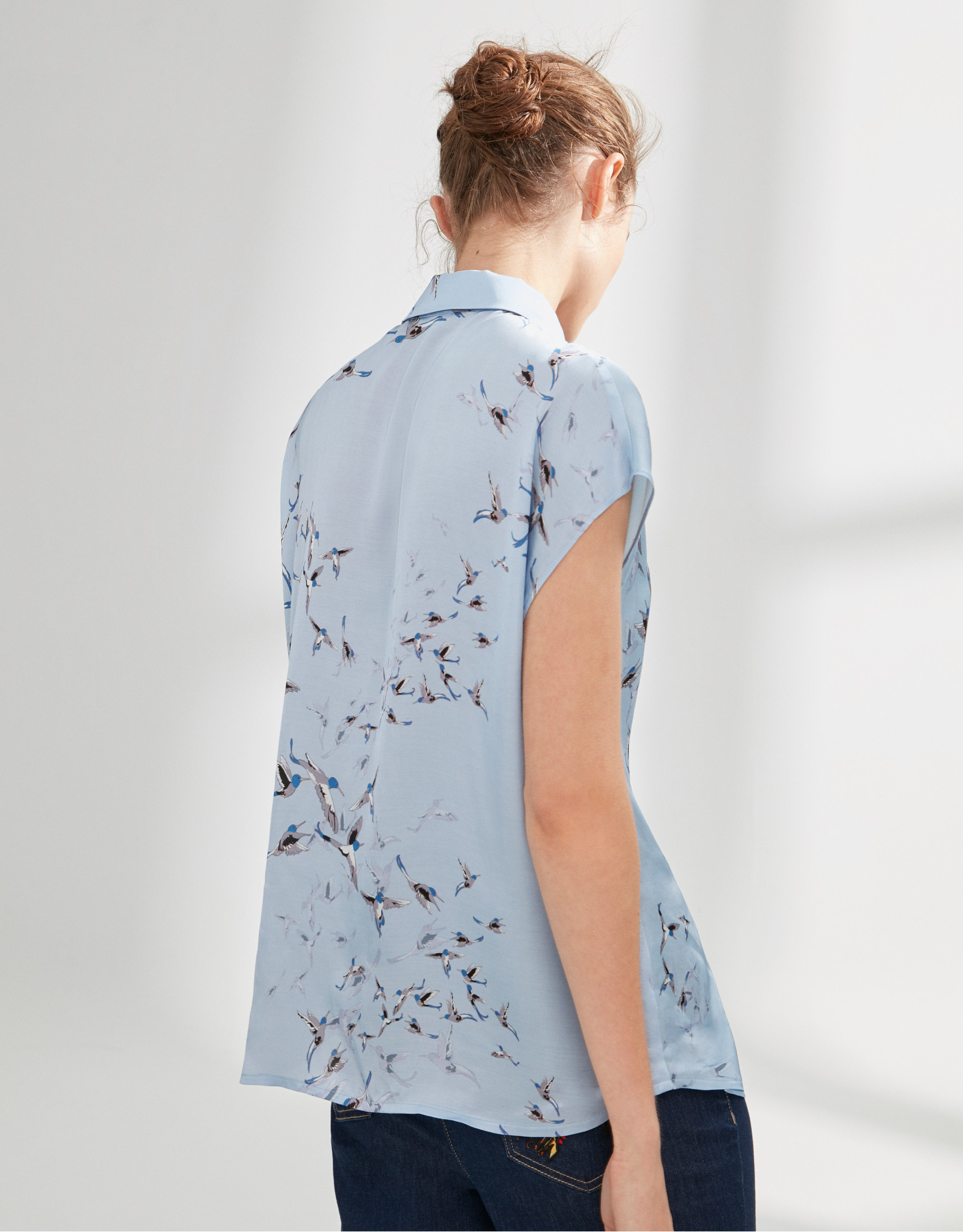 Blusa japonesa azul
