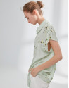 Green Japanese-style blouse
