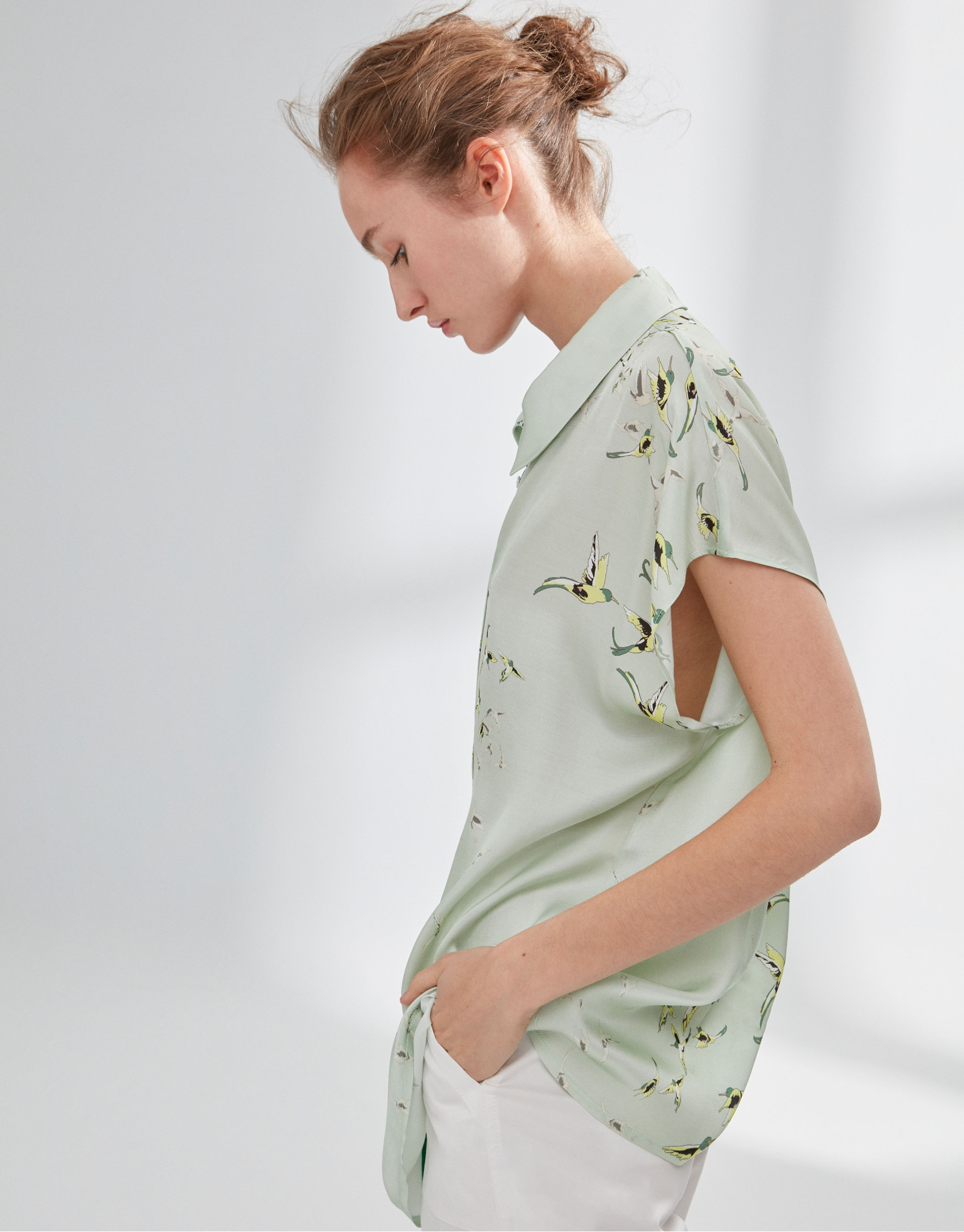 Blusa japonesa verde