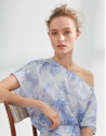 Blue oversized blouse
