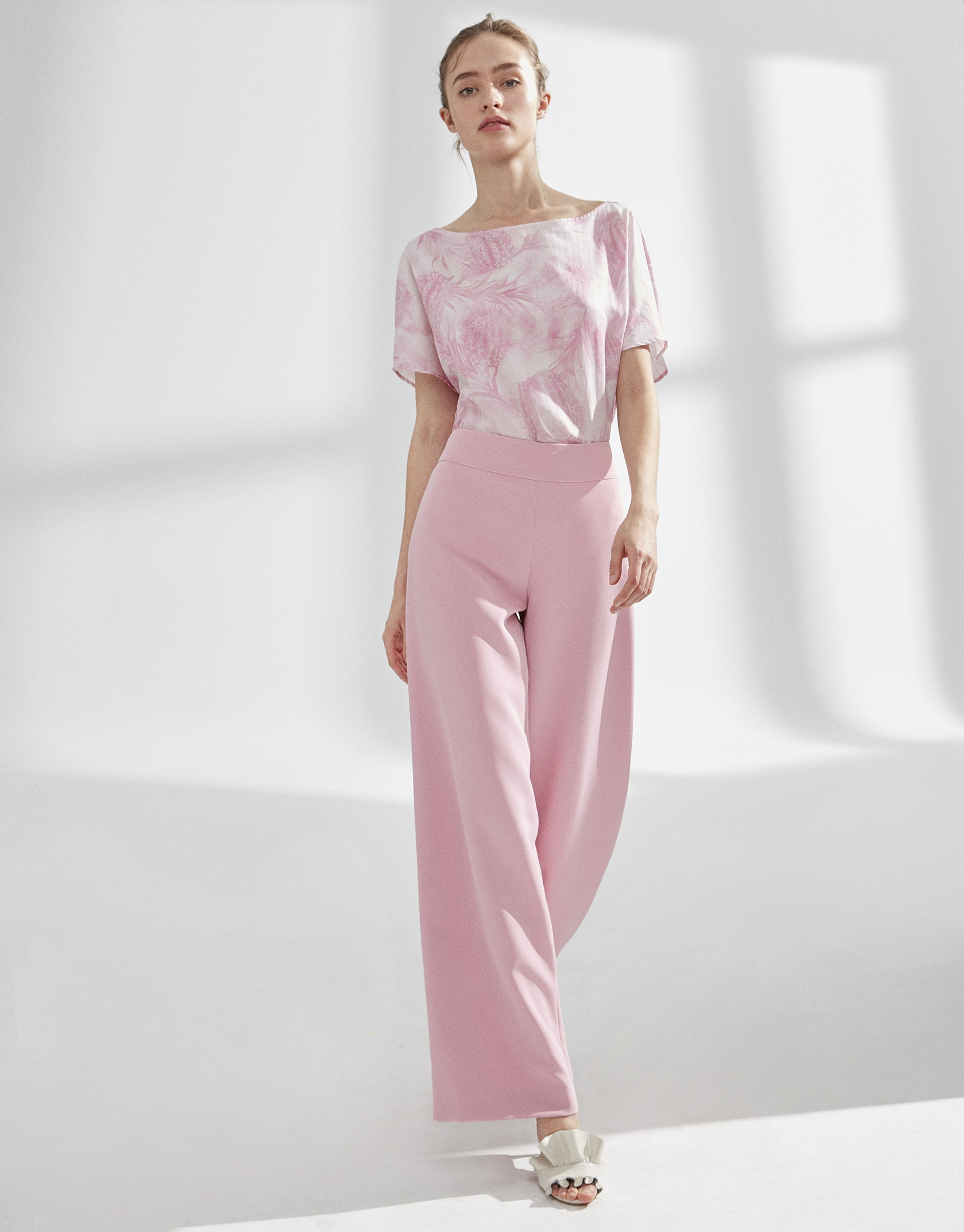 Pink straight pants