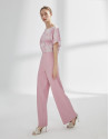 Pantalón recto rosa