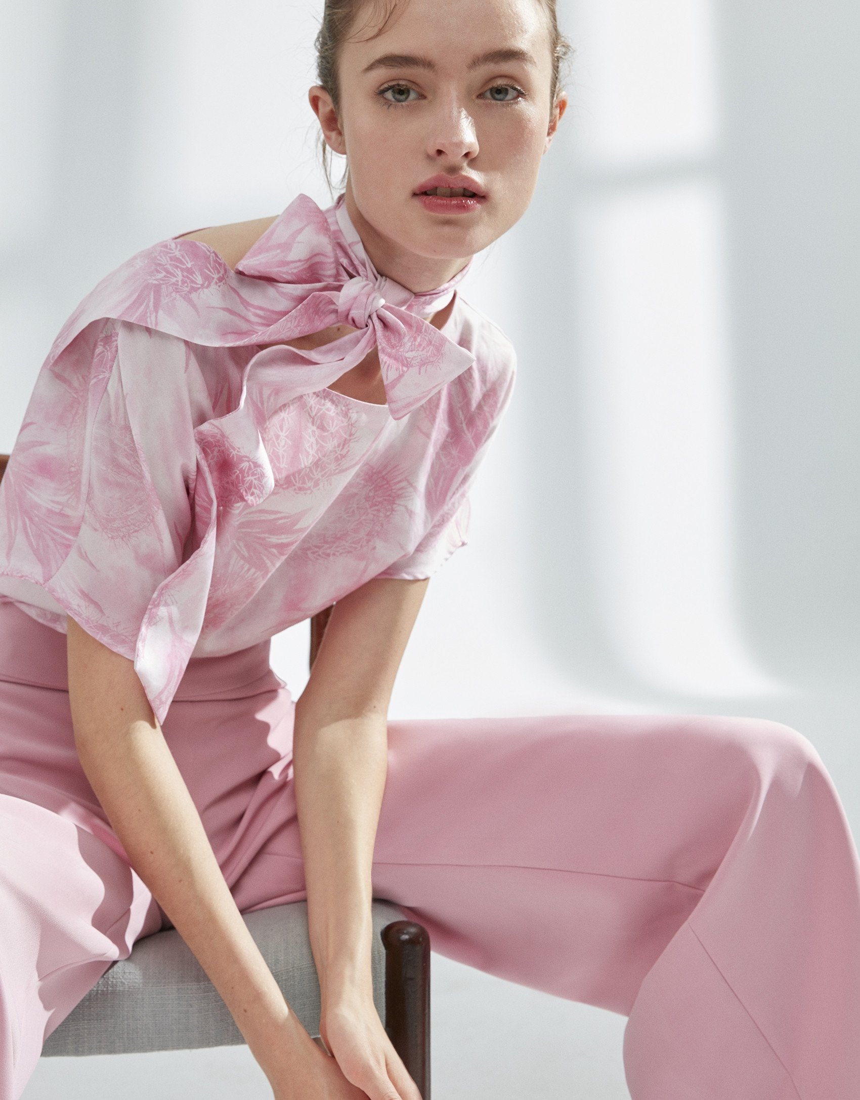 Pink straight pants