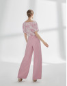 Pantalón recto rosa