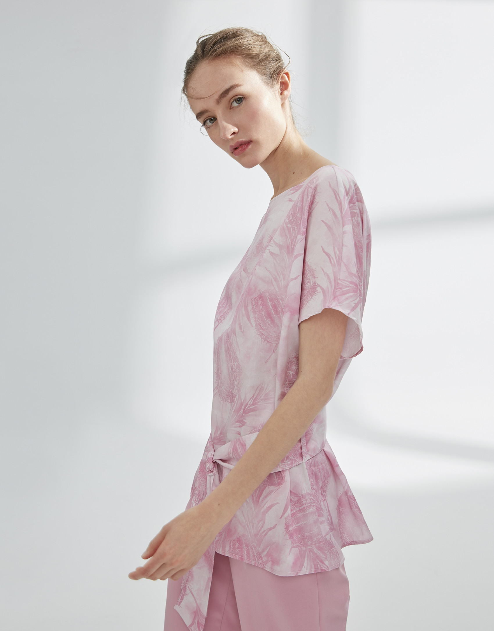 Pink oversized blouse
