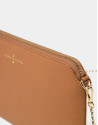 Caramel toffe Saffiano leather Lisa Clutch 