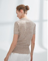 Polo punto tricotado beige