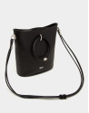 Black napa leather Marina shoulder bag