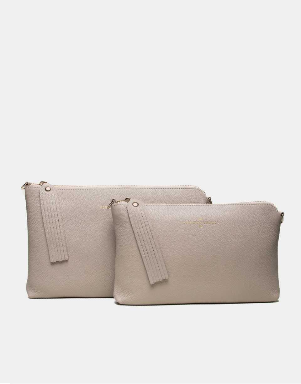 Bolso Clutch Lisa nano crema