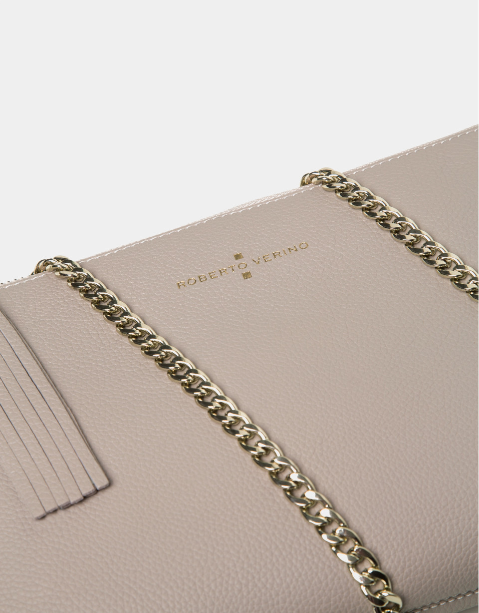 Ivory leather Lisa nano Clutch 
