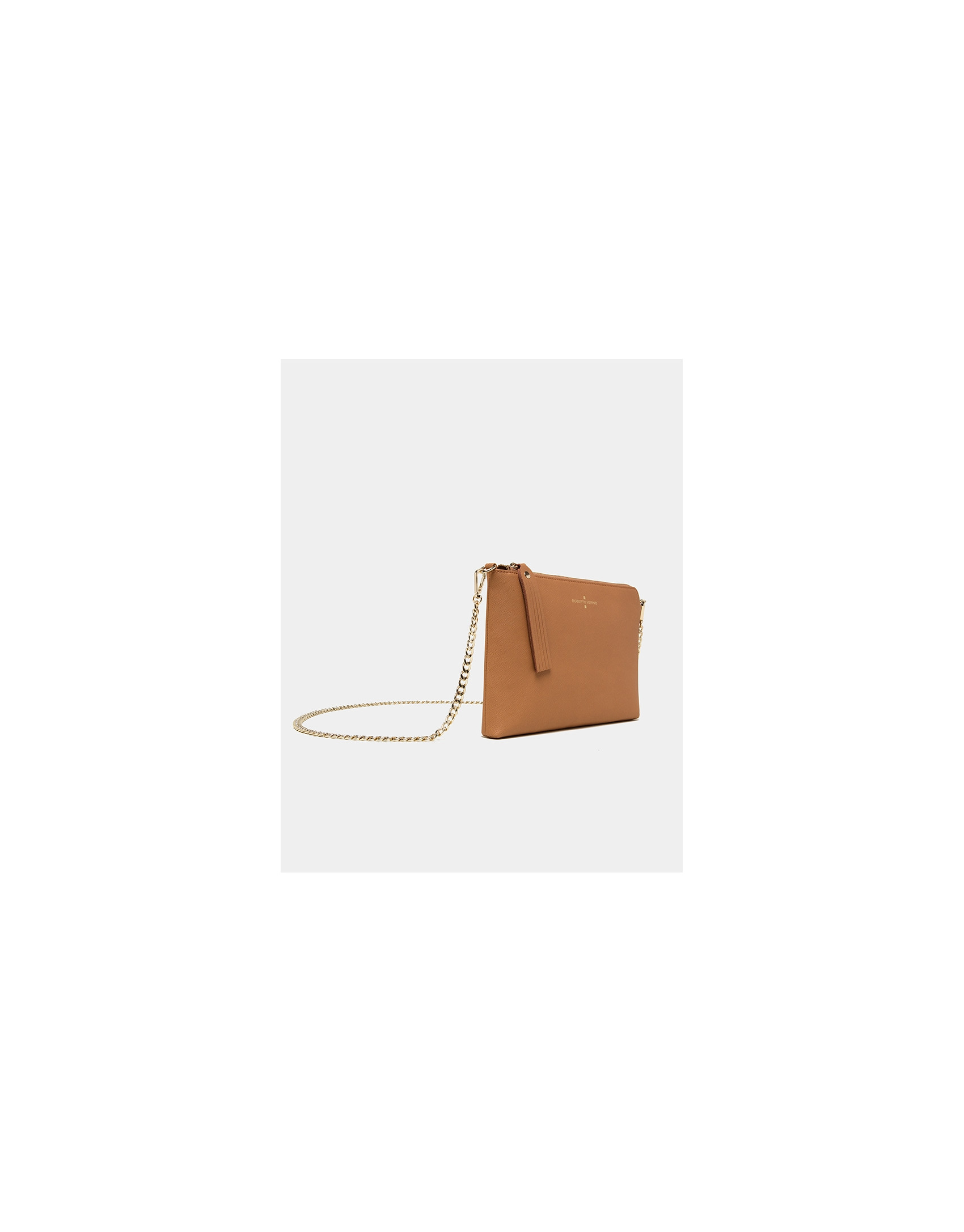 Clutch Lisa saffiano caramelo