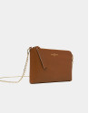 Clutch Lisa saffiano marrón