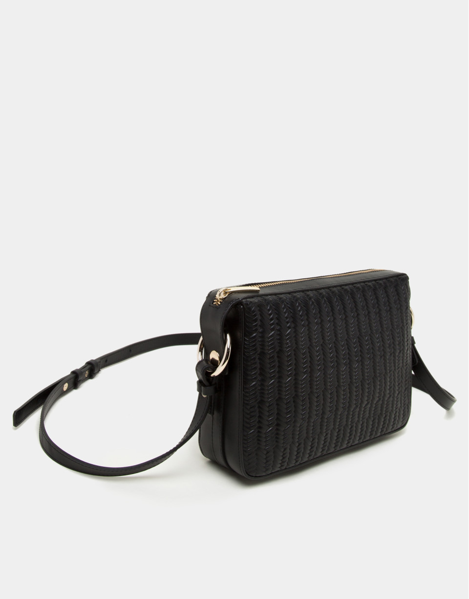 Bolso cofre Trèsse negro