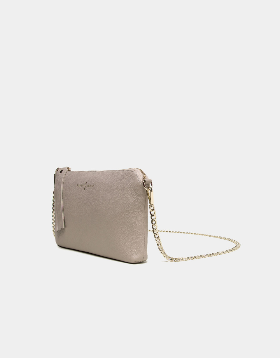 Bolso Clutch Lisa nano crema