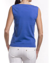 V-neck silk-cotton jersey