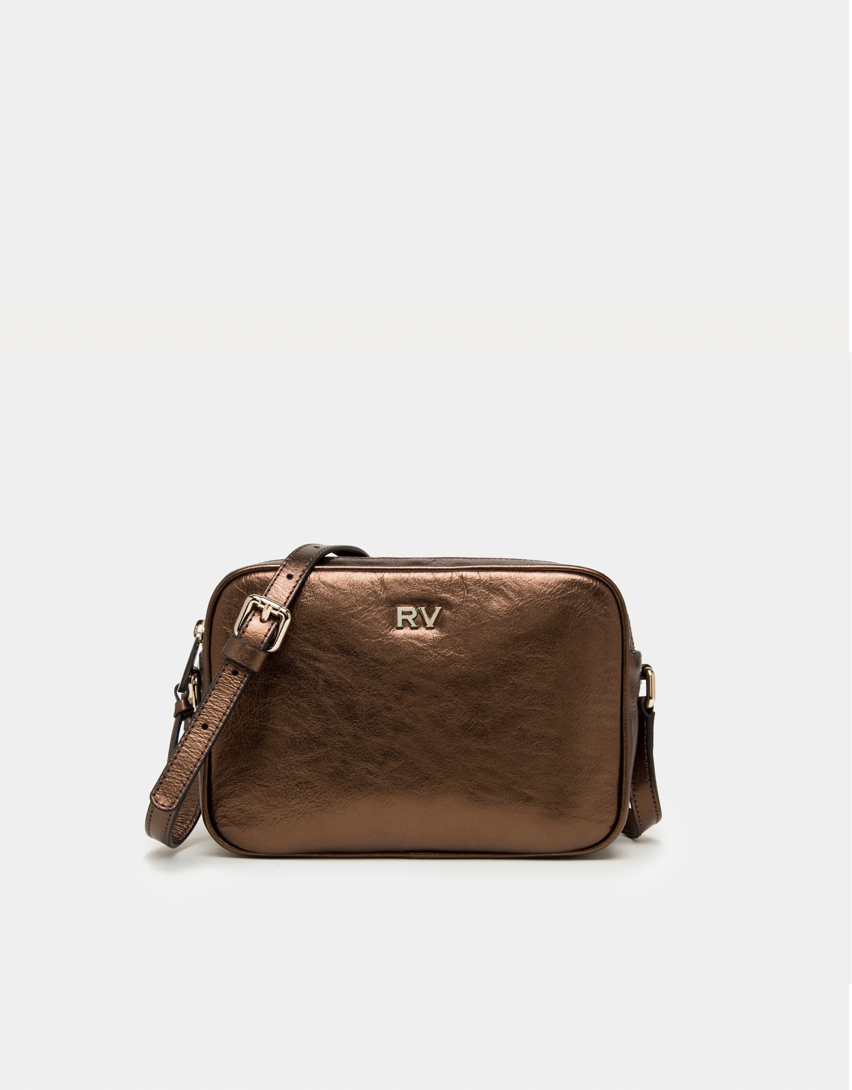 Copper laminated leather Taylor bag