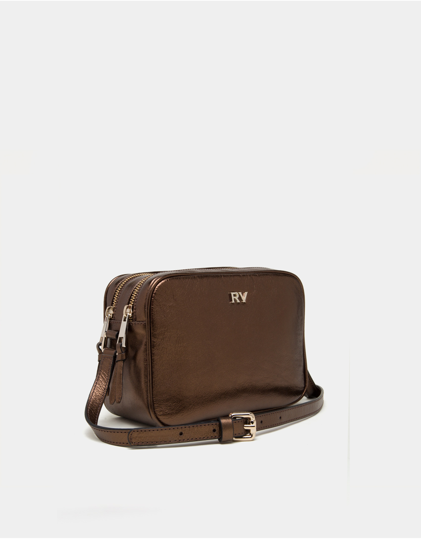 Copper laminated leather Taylor bag