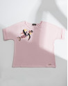Camiseta rosa pez