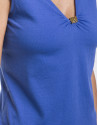 V-neck silk-cotton jersey
