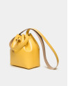 Yellow leather Bouquet bag