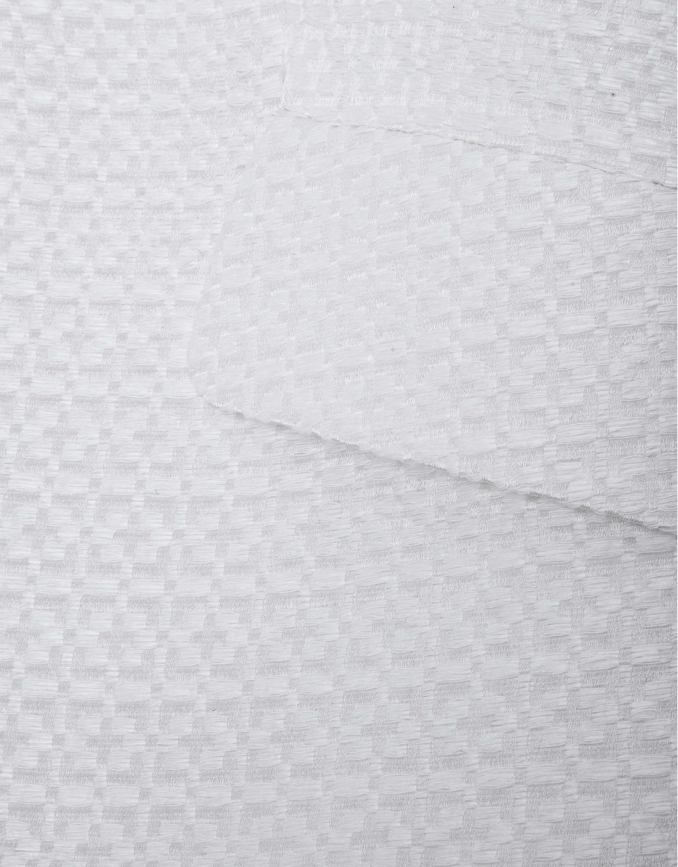 Chaqueta corta jacquard crudo