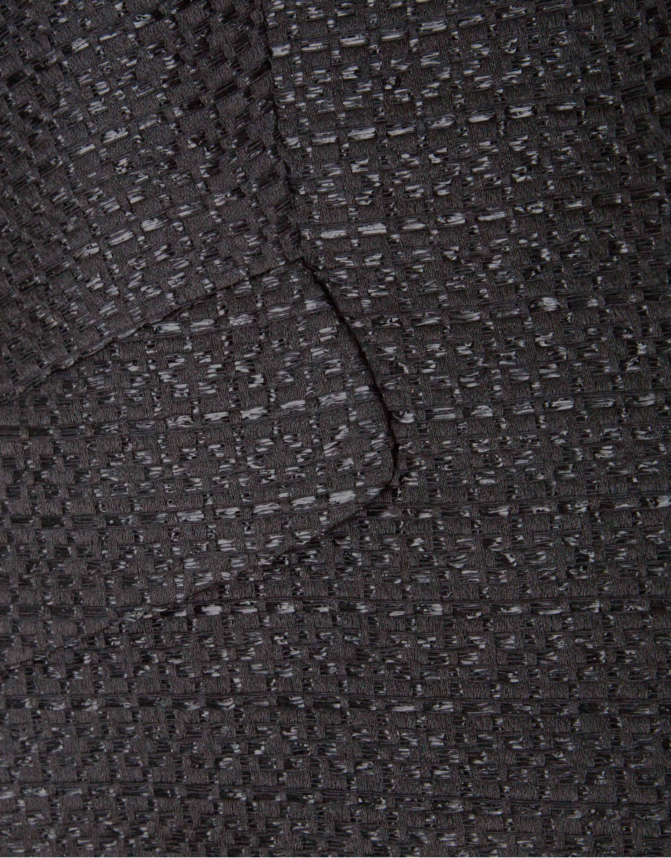 Short black jacquard jacket