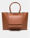 Garden leather tote bag