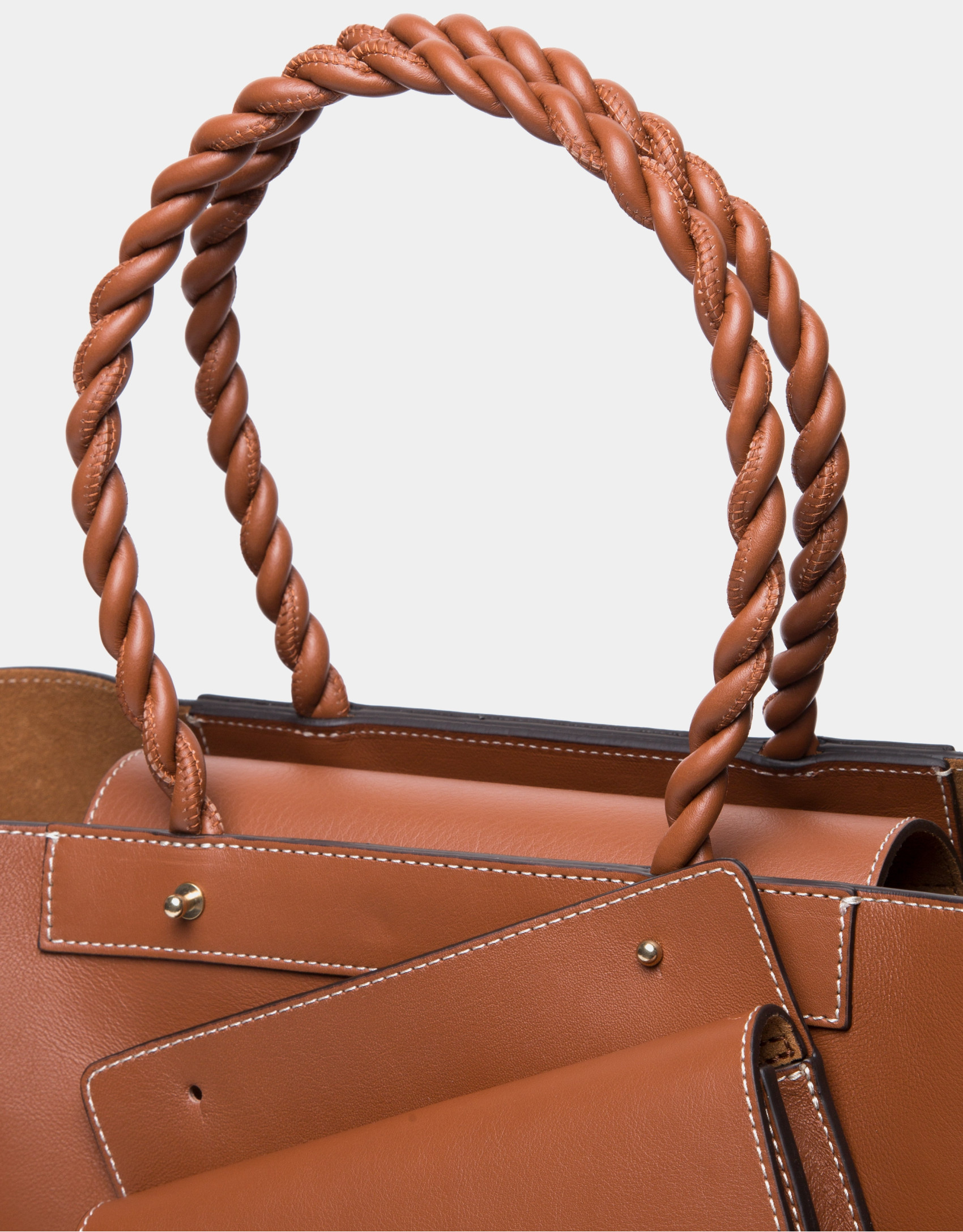 Garden leather tote bag