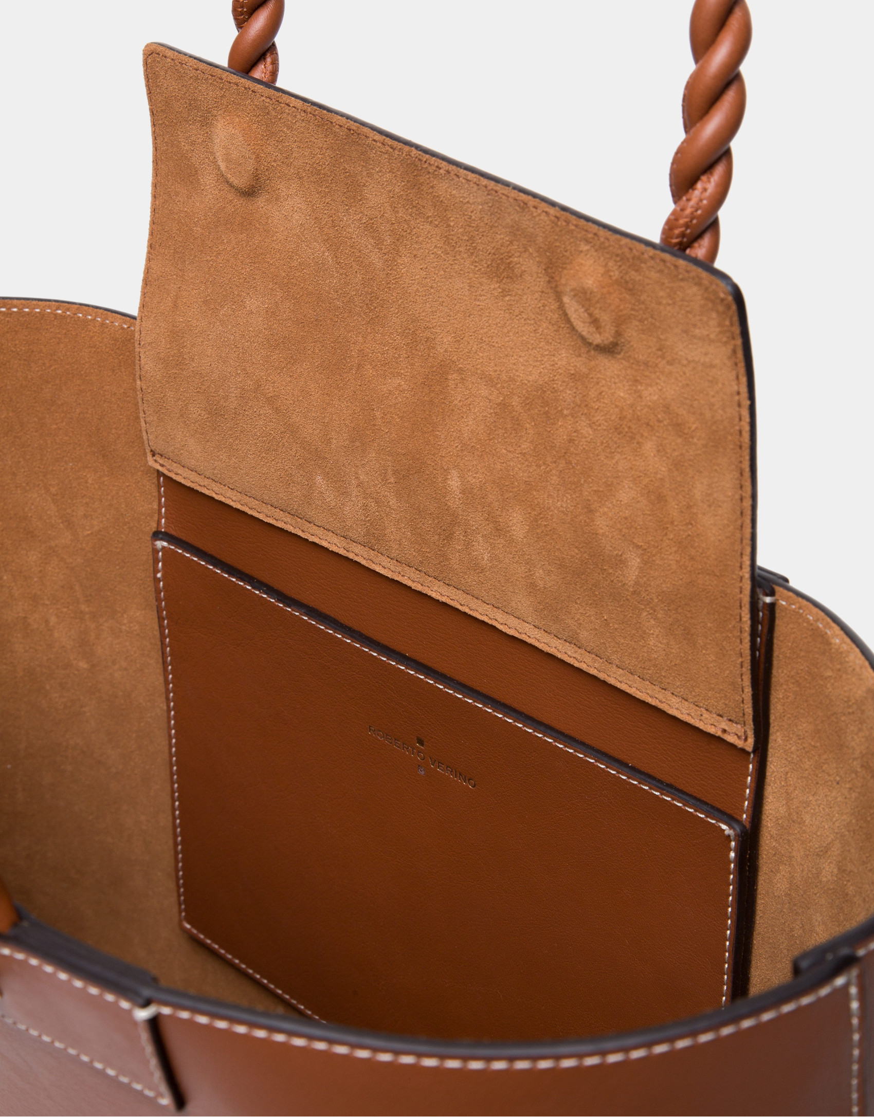 Garden leather tote bag