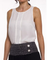 Top cuello redondo