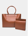 Garden leather tote bag