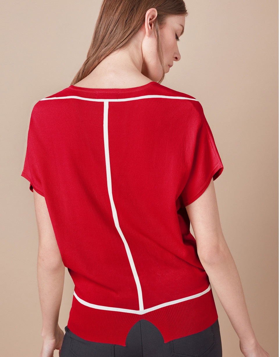 Red oversize sweater