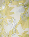 Vestido jacquard amarillo y plata
