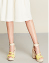 Ivory leather Vague sandals