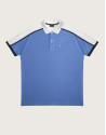 Polo "colour block" azulón y blanco