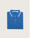 Blue and light blue piqué t-shirt