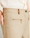 Beige cigarette pants