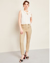 Pantalón pitillo beige