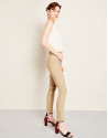Beige cigarette pants