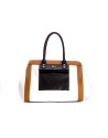 LORD: Tricolor leather satchel 