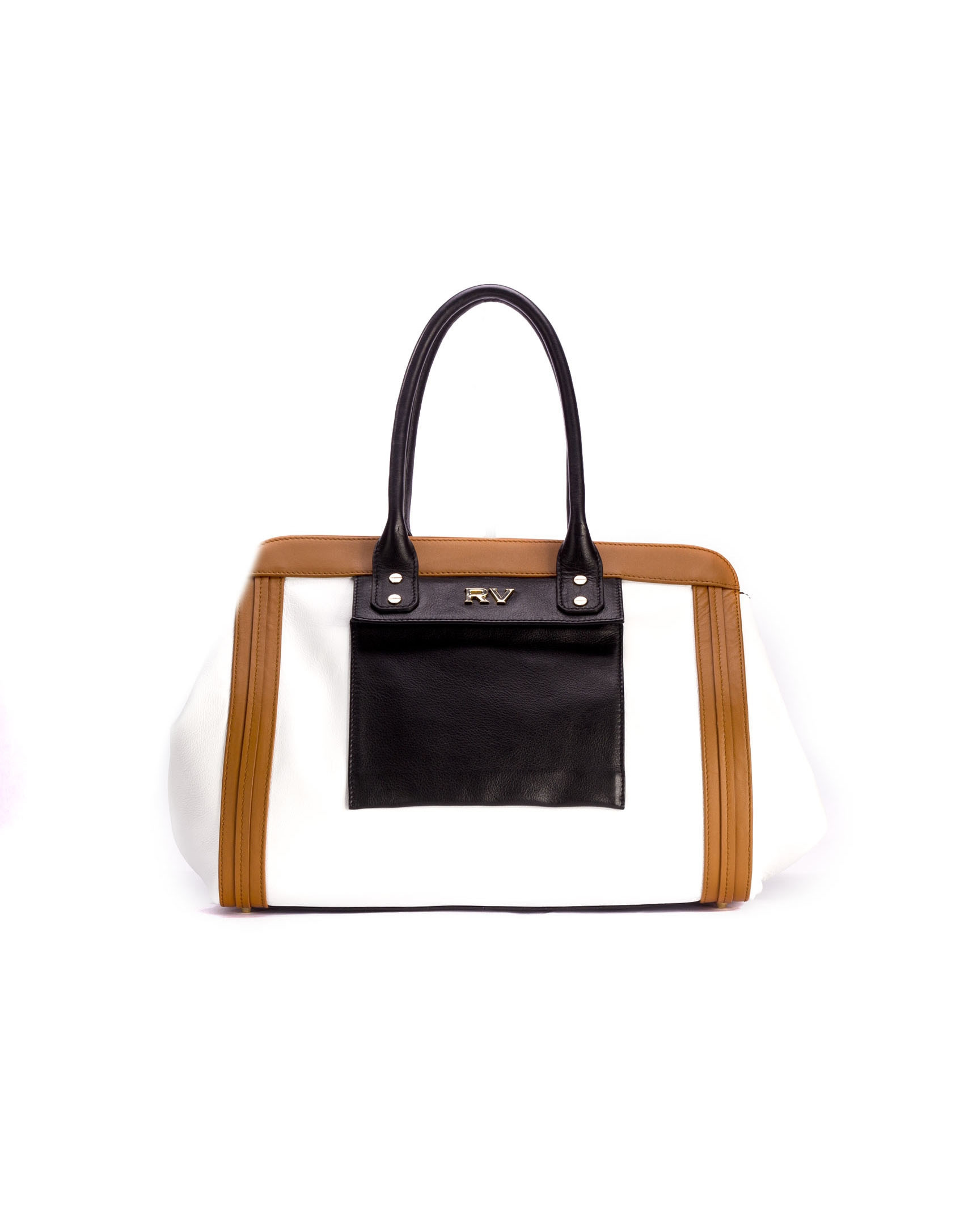 LORD: Satchel tricolor en piel