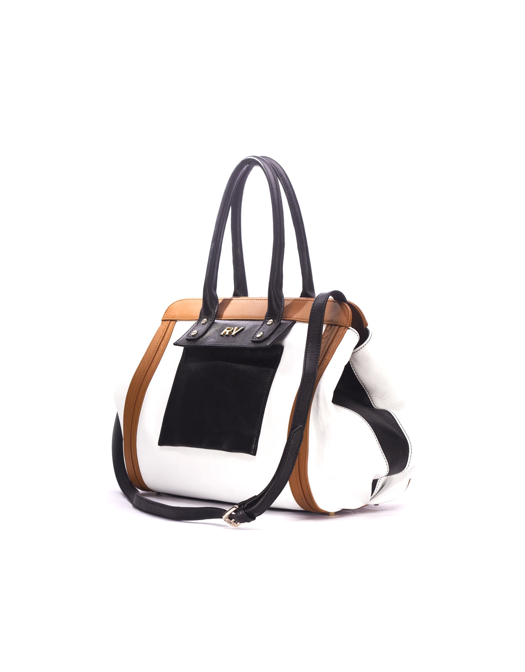 LORD: Satchel tricolor en piel