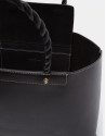 Black leather Garden tote bag