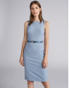 Vestido sin mangas celeste