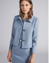 Light blue short fitted jacket